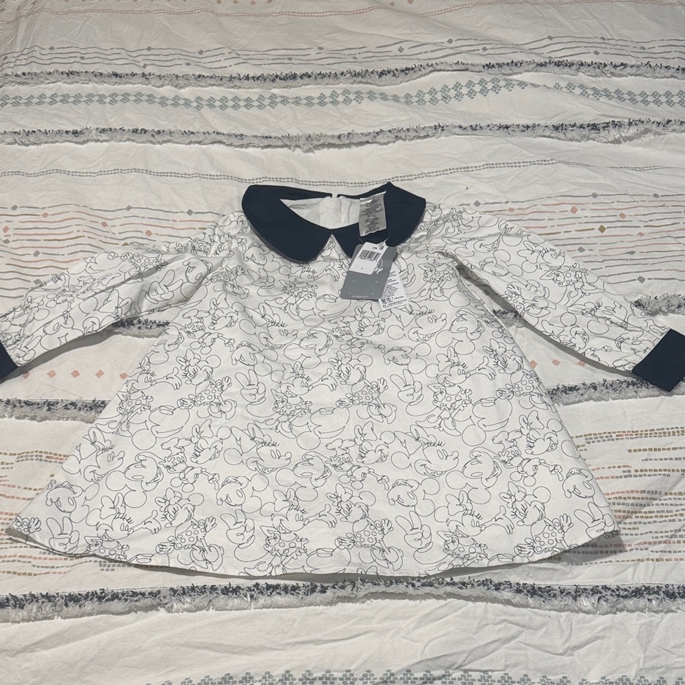 🖤Disney Black and White Mickey and Minnie Mouse Print Dress🖤
